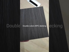 บอร์ดพื้นระเบียง WPC สีคู่ขนาด 138x23 พื้นไม้อัดขึ้นรูปคอมโพสิตสำหรับระเบียง