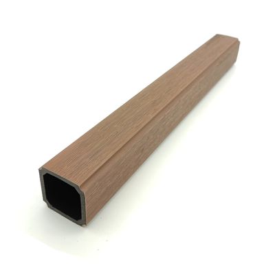 Coextrusion Hollow Balustrade WPC ราวระเบียง PE ทน UV Capped 50x50