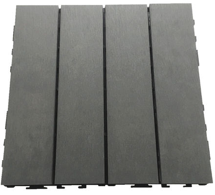 ISO9001 Interlock WPC Deck Tile คลิกพื้นสวนระเบียง 8 มม.