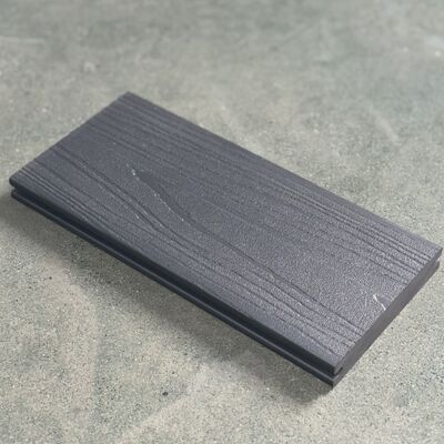 WPC สถาปัตยกรรมในพื้นผิวโลหะเหลว กราไฟท์เงิน WPC DECKING