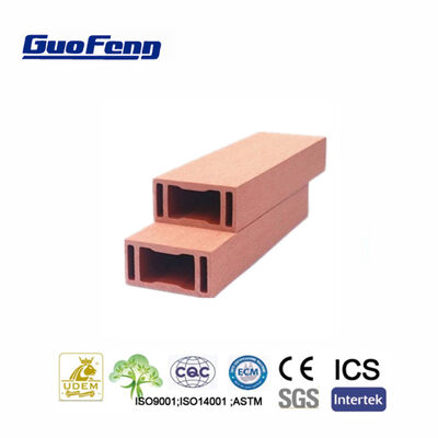 รั้ว WPC กลวงไม้พลาสติกวิศวกรรมตกแต่งกลางแจ้ง