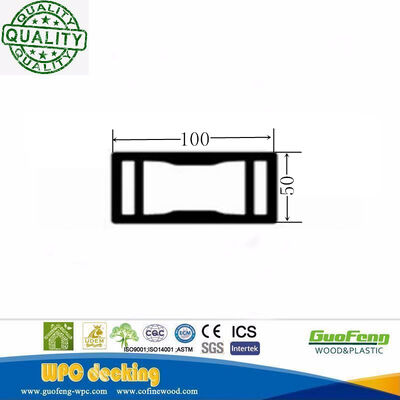 รั้ว WPC กลวงไม้พลาสติกวิศวกรรมตกแต่งกลางแจ้ง