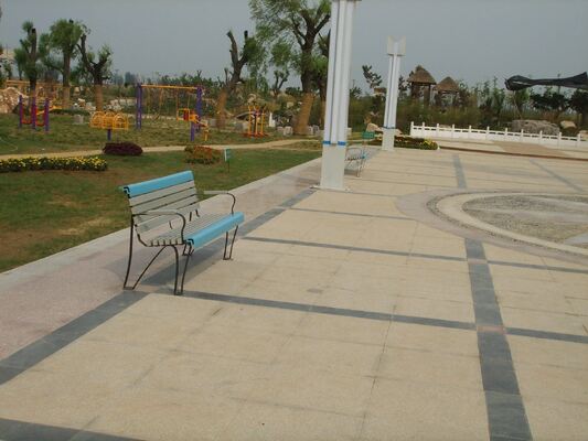 สวนกลางแจ้งนอกลานสวนสาธารณะแผ่นไม้ WPC ม้านั่งสำรอง