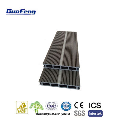 พื้นระเบียงไม้พลาสติกคอมโพสิตกลางแจ้ง Co Extrusion พื้น WPC Noctilucent