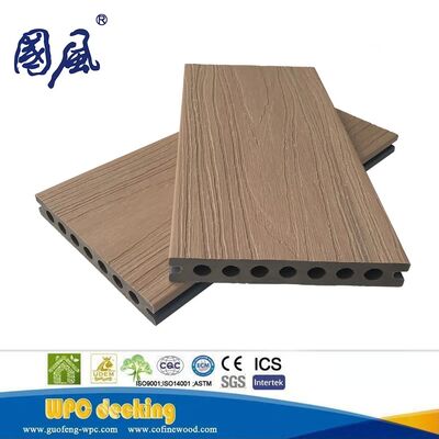 ราคาโรงงานรุ่นใหม่ Double Color Co-Extrusion วัสดุคอมโพสิตไม้ - พลาสติก WPC Decking