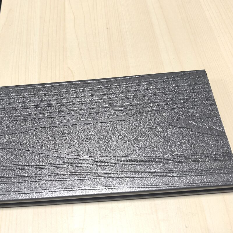 WPC สถาปัตยกรรมในพื้นผิวโลหะเหลว กราไฟท์เงิน WPC DECKING
