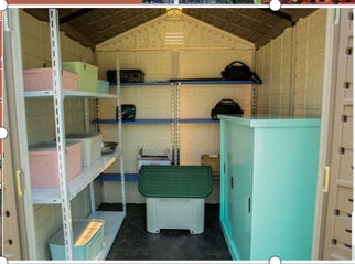 โลหะกันน้ำเครื่องมือ Storage Shed Backyard เครื่องมือ House Outdoor Storage Garden WPC Shed