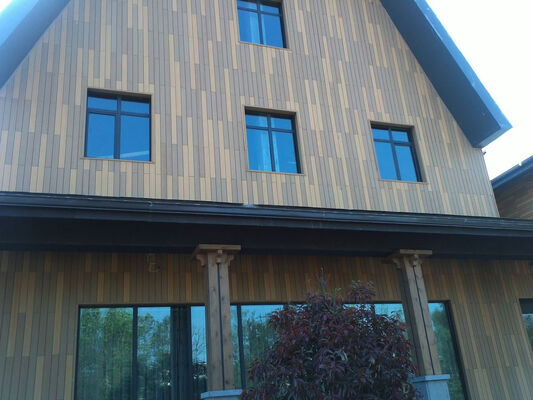 ขายร้อน Co-Extrusion 20X155mm WPC ผนังกาบ